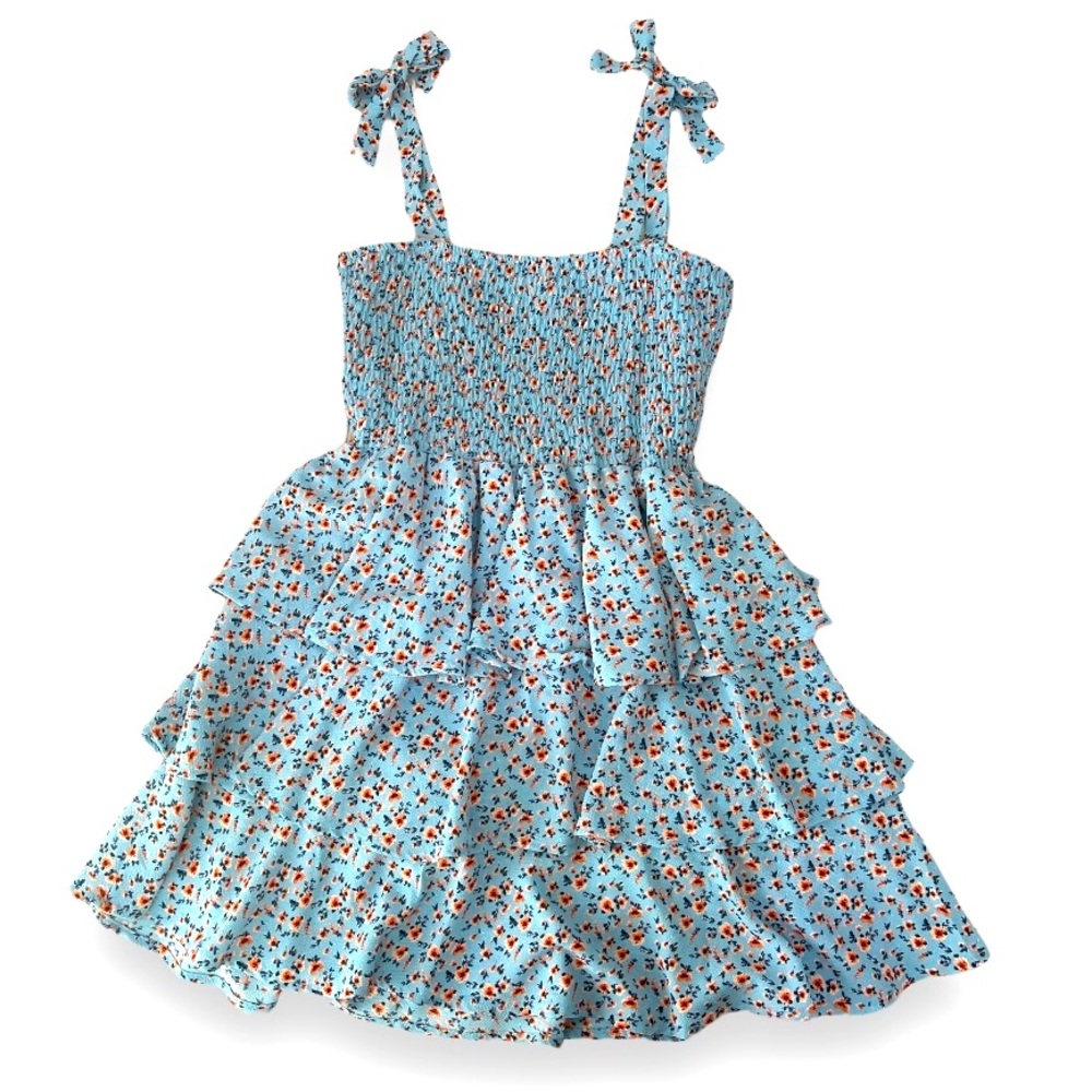 BOGO ENTIRE CLOSET- PIE IN THE SKY | Flower Print Tiered Mini Dress NWT